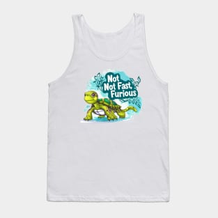 Not fast, Not Furious, turtle, watercolor, gift ideas Tank Top